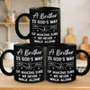 We Never Walk Alone - Family Personalized Custom Black Mug - Gift For Family Members