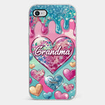 A Grandmother’s Heart Holds Forever Love - Family Personalized Custom 3D Inflated Effect Printed Clear Phone Case - Gift For Grandma