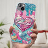 A Grandmother’s Heart Holds Forever Love - Family Personalized Custom 3D Inflated Effect Printed Clear Phone Case - Gift For Mom, Grandma