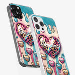 Her Love Is Infinite, Her Bond Unbreakable - Family Personalized Custom 3D Inflated Effect Printed Clear Phone Case - Gift For Mom, Grandma