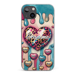 Her Love Is Infinite, Her Bond Unbreakable - Family Personalized Custom 3D Inflated Effect Printed Clear Phone Case - Gift For Mom, Grandma