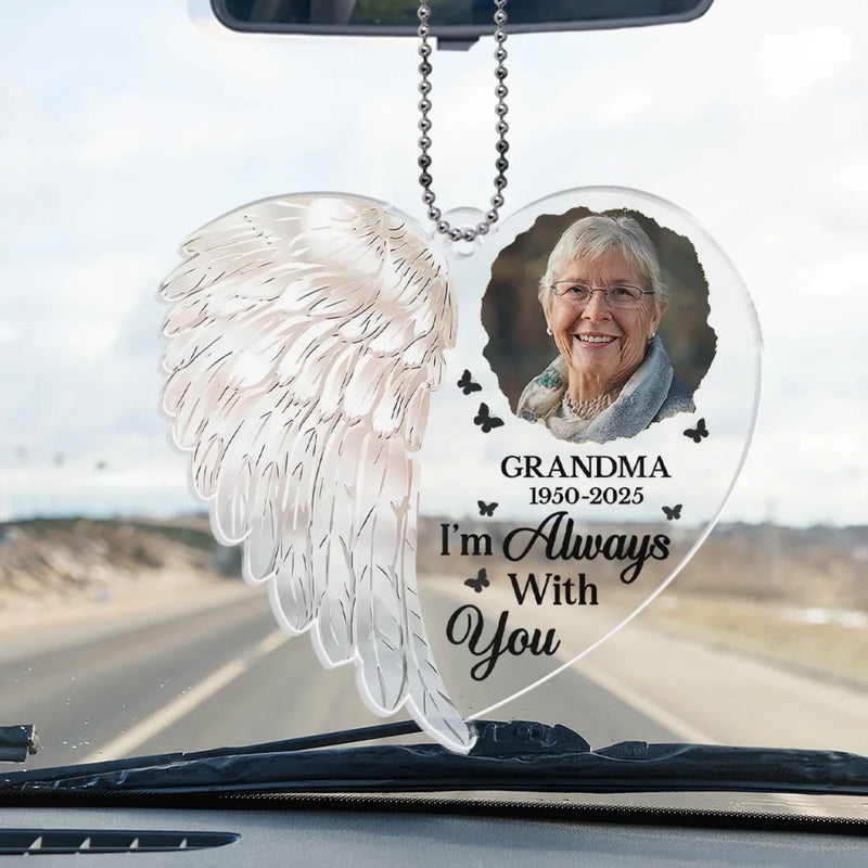 Custom Photo Still With You - Memorial Personalized Custom Car Ornament - Acrylic Custom Shaped - Sympathy Gift For Family Members