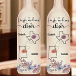 Distance Means So Little - Bestie Personalized Custom Bottle Lamp - Gift For Best Friends, BFF, Sisters