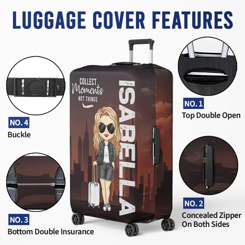 Chase What Makes Your Spirit Soar - Travel Personalized Custom Luggage Cover - Summer Vacation Gift, Gift For Adventure Travel Lovers