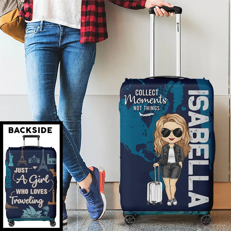 Journey To Where Your Heart Sings - Travel Personalized Custom Luggage Cover - Summer Vacation Gift, Gift For Adventure Travel Lovers