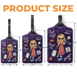 Work Hard, Travel Harder - Travel Personalized Custom Luggage Tag - Holiday Vacation Gift, Gift For Women, Travel Lovers