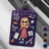 Work Hard, Travel Harder - Travel Personalized Custom Luggage Tag - Holiday Vacation Gift, Gift For Adventure Travel Lovers