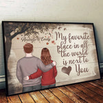 My Heart Is Yours - Couple Personalized Custom Horizontal Poster - Gift For Husband Wife, Anniversary