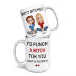 Life Is Better With You By My Side - Bestie Personalized Custom Mug - Gift For Best Friends, BFF, Sister