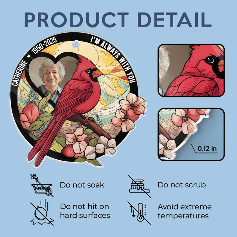 Custom Photo Heaven Gained An Angel - Memorial Personalized Custom Car Ornament - Acrylic Custom Shaped - Sympathy Gift For Family Members
