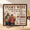 You Are My Queen - Couple Personalized Custom 2-Layered Wooden Plaque With Stand - Gift For Husband Wife, Anniversary