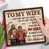 You Are My Queen - Couple Personalized Custom 2-Layered Wooden Plaque With Stand - Gift For Husband Wife, Anniversary