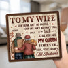 You Are My Queen - Couple Personalized Custom 2-Layered Wooden Plaque With Stand - Gift For Husband Wife, Anniversary