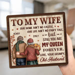 You Are My Queen - Couple Personalized Custom 2-Layered Wooden Plaque With Stand - Gift For Husband Wife, Anniversary