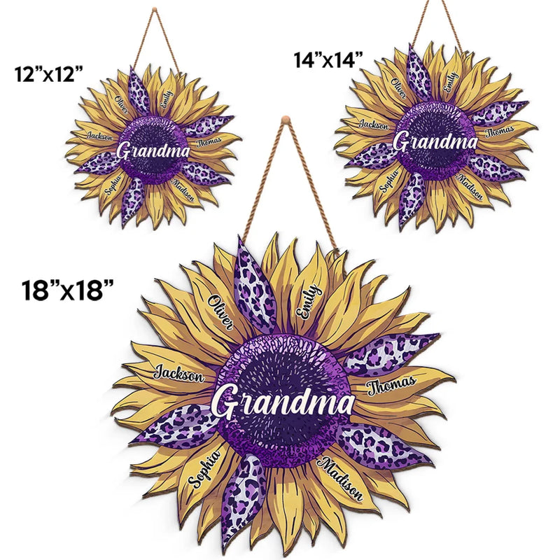 Grandma, Your Love Is The Seed Of My Happiness - Family Personalized Custom Shaped Home Decor Wood Sign - House Warming Gift For Mom, Grandma