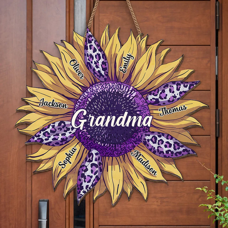 Grandma, Your Love Is The Seed Of My Happiness - Family Personalized Custom Shaped Home Decor Wood Sign - House Warming Gift For Mom, Grandma