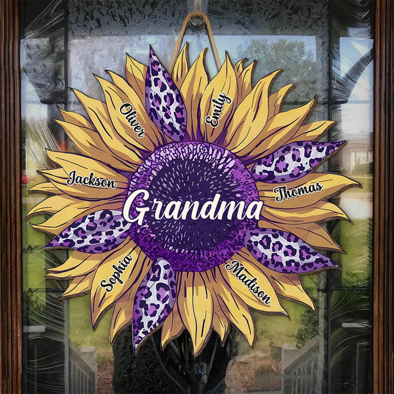 Grandma, Your Love Is The Seed Of My Happiness - Family Personalized Custom Shaped Home Decor Wood Sign - House Warming Gift For Mom, Grandma