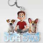 Love Is A Wagging Tail - Dog & Cat Personalized Custom Shaped Acrylic Keychain - Gift For Pet Owners, Pet Lovers