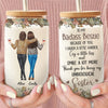 Laughter Shared, Memories Made - Bestie Personalized Custom Glass Cup, Iced Coffee Cup - Gift For Best Friends, BFF, Sister