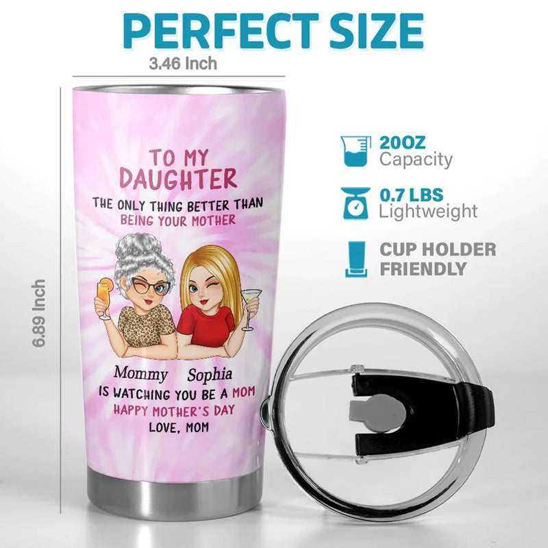 Watching You Nurture And Love Is Truly Inspiring - Family Personalized Custom Tumbler - Gift For Mom, Daughter