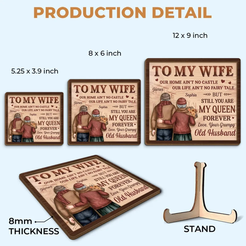 Forever My Always - Couple Personalized Custom 2-Layered Wooden Plaque With Stand - Gift For Husband Wife, Anniversary