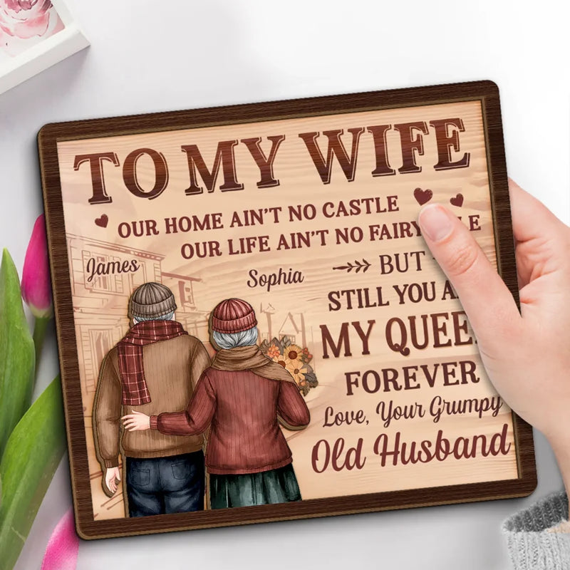 Forever My Always - Couple Personalized Custom 2-Layered Wooden Plaque With Stand - Gift For Husband Wife, Anniversary