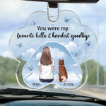 A Thoughtful Way To Remember Your Furry Friend - Memorial Personalized Custom Car Ornament - Acrylic Custom Shaped - Sympathy Gift For Dog Lovers
