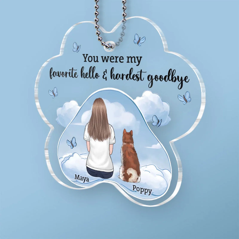 A Thoughtful Way To Remember Your Furry Friend - Memorial Personalized Custom Car Ornament - Acrylic Custom Shaped - Sympathy Gift For Pet Owners, Pet Lovers