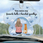 A Thoughtful Way To Remember Your Furry Friend - Memorial Personalized Custom Car Ornament - Acrylic Custom Shaped - Sympathy Gift For Dog Lovers