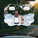 Celebrate The Bond That Never Fades - Memorial Personalized Custom Car Ornament - Acrylic Custom Shaped - Sympathy Gift For Dog Lovers, Pet Owners