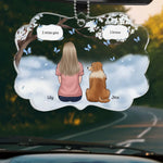 Celebrate The Bond That Never Fades - Memorial Personalized Custom Car Ornament - Acrylic Custom Shaped - Sympathy Gift For Dog Lovers, Pet Owners