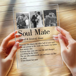 Custom Photo My Soul Found Its Match - Couple Personalized Custom Rectangle Shaped Acrylic Plaque - Gift For Husband Wife, Anniversary