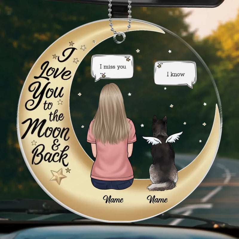 A Beautiful Keepsake For Cherished Memories - Memorial Personalized Custom Car Ornament - Acrylic Custom Shaped - Sympathy Gift For Pet Owners, Pet Lovers