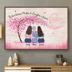 Custom Name Mother Daughter Love Gifts for Mom - Personalized Poster