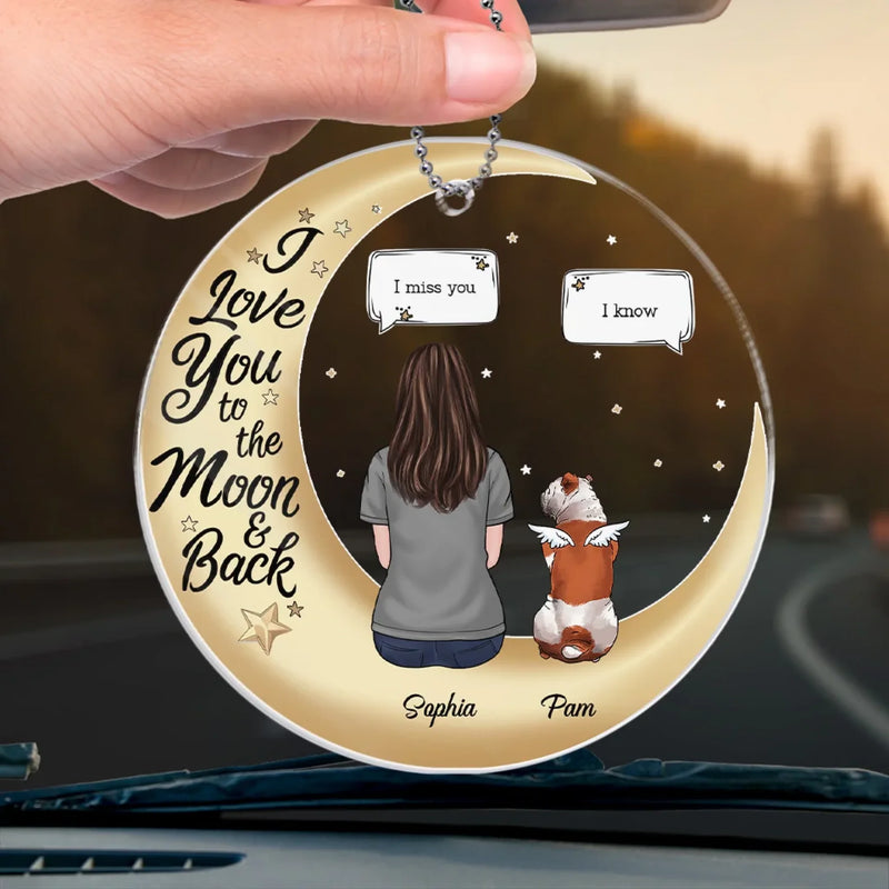 A Beautiful Keepsake For Cherished Memories - Memorial Personalized Custom Car Ornament - Acrylic Custom Shaped - Sympathy Gift For Pet Owners, Pet Lovers