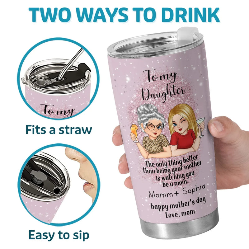 Every Moment Of You As A Mom Is A Gift To Witness - Family Personalized Custom Tumbler - Gift For Mom, Daughter