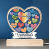 Forever In Grandmother's Heart - Family  Personalized Custom Shaped 3D LED Light - Gift For Grandma, Grandpa, Grandkid