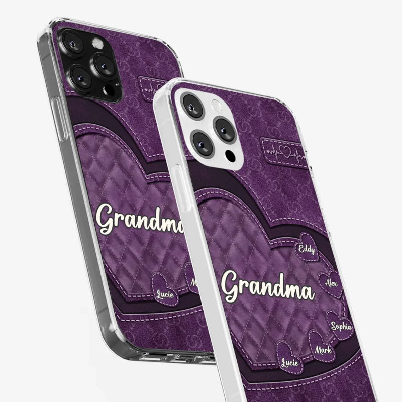 Thank You For Every Hug And Act Of Love - Family Personalized Custom Clear Phone Case - Gift For Mom, Grandma