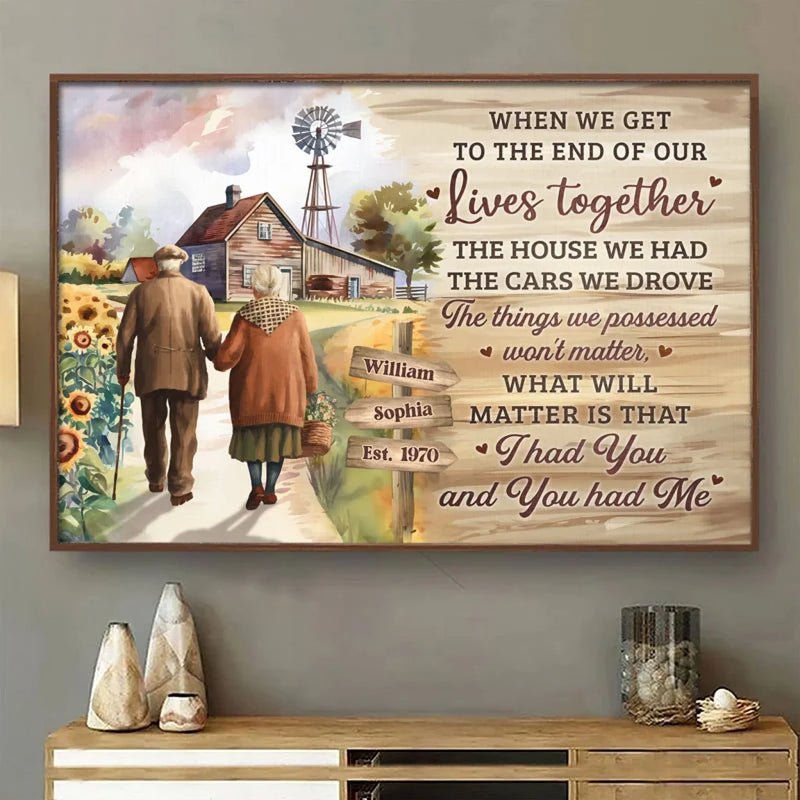 Growing Old With You Is My Favorite Adventure - Couple Personalized Custom Horizontal Poster - Gift For Husband Wife, Anniversary