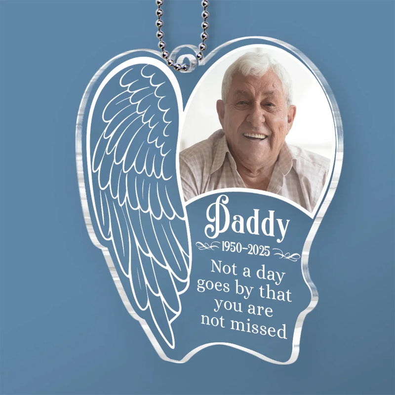 Custom Photo Your Memory Is Etched In My Soul, Forever - Memorial Personalized Custom Car Ornament - Acrylic Custom Shaped - Sympathy Gift For Family Members