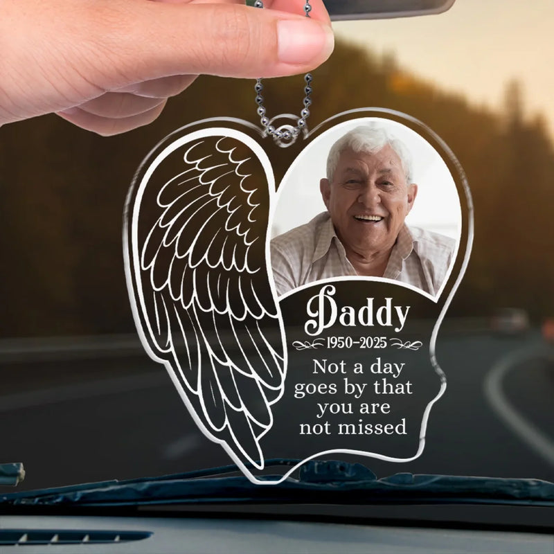 Custom Photo Your Memory Is Etched In My Soul, Forever - Memorial Personalized Custom Car Ornament - Acrylic Custom Shaped - Sympathy Gift For Family Members