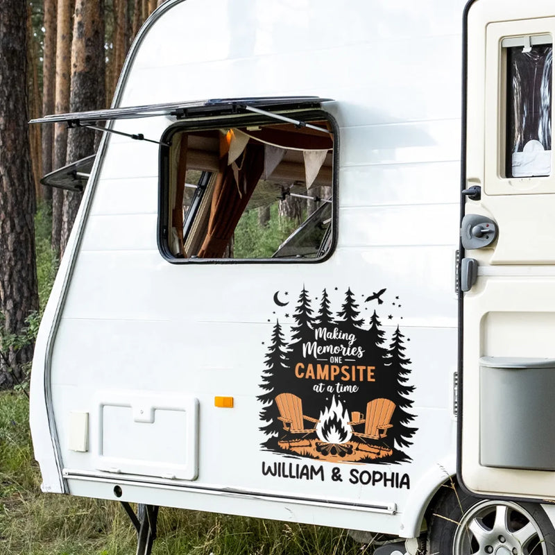 This Is Where The Stories Are Endless - Camping Personalized Custom RV Decal - Gift For Yourself, Best Friends, Siblings, Family Members, Camping Lovers