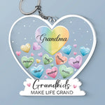Life Is Better With Grandkids - Family Personalized Custom Shaped Acrylic Keychain - Gift For Grandma, Grandpa, Grandkid
