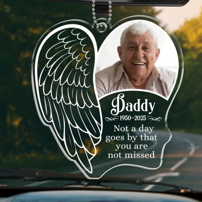 Custom Photo Your Memory Is Etched In My Soul, Forever - Memorial Personalized Custom Car Ornament - Acrylic Custom Shaped - Sympathy Gift For Family Members