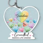 Life Is Better With Grandkids - Family Personalized Custom Shaped Acrylic Keychain - Gift For Grandma, Grandpa, Grandkid