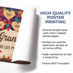 Custom Name Grandkids Gifts for Grandparents - Personalized Poster