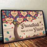 Custom Name Grandkids Gifts for Grandparents - Personalized Poster