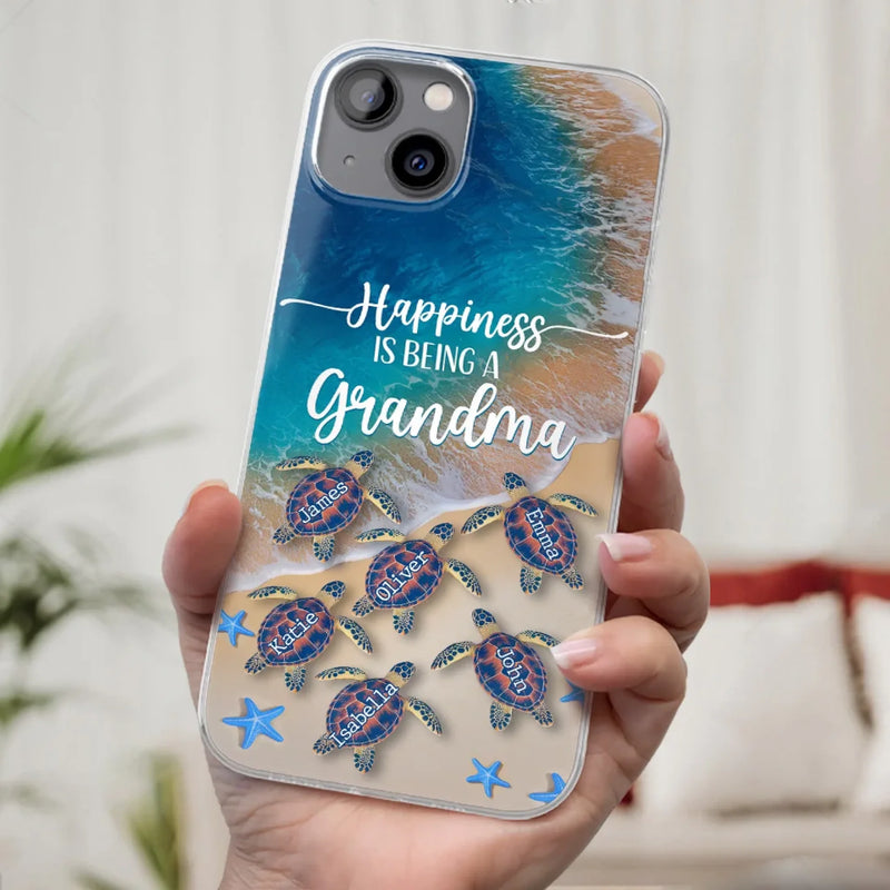 Grandma's Love Is The Vine That Connects Generations - Family Personalized Custom 3D Inflated Effect Printed Clear Phone Case - Gift For Mom, Grandma