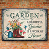Where Flowers Bloom, So Does Hope - Family Personalized Custom Home Decor Metal Sign - Gift For Yourself, Best Friends, Siblings, Family Members