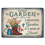 Where Flowers Bloom, So Does Hope - Family Personalized Custom Home Decor Metal Sign - Gift For Gardeners